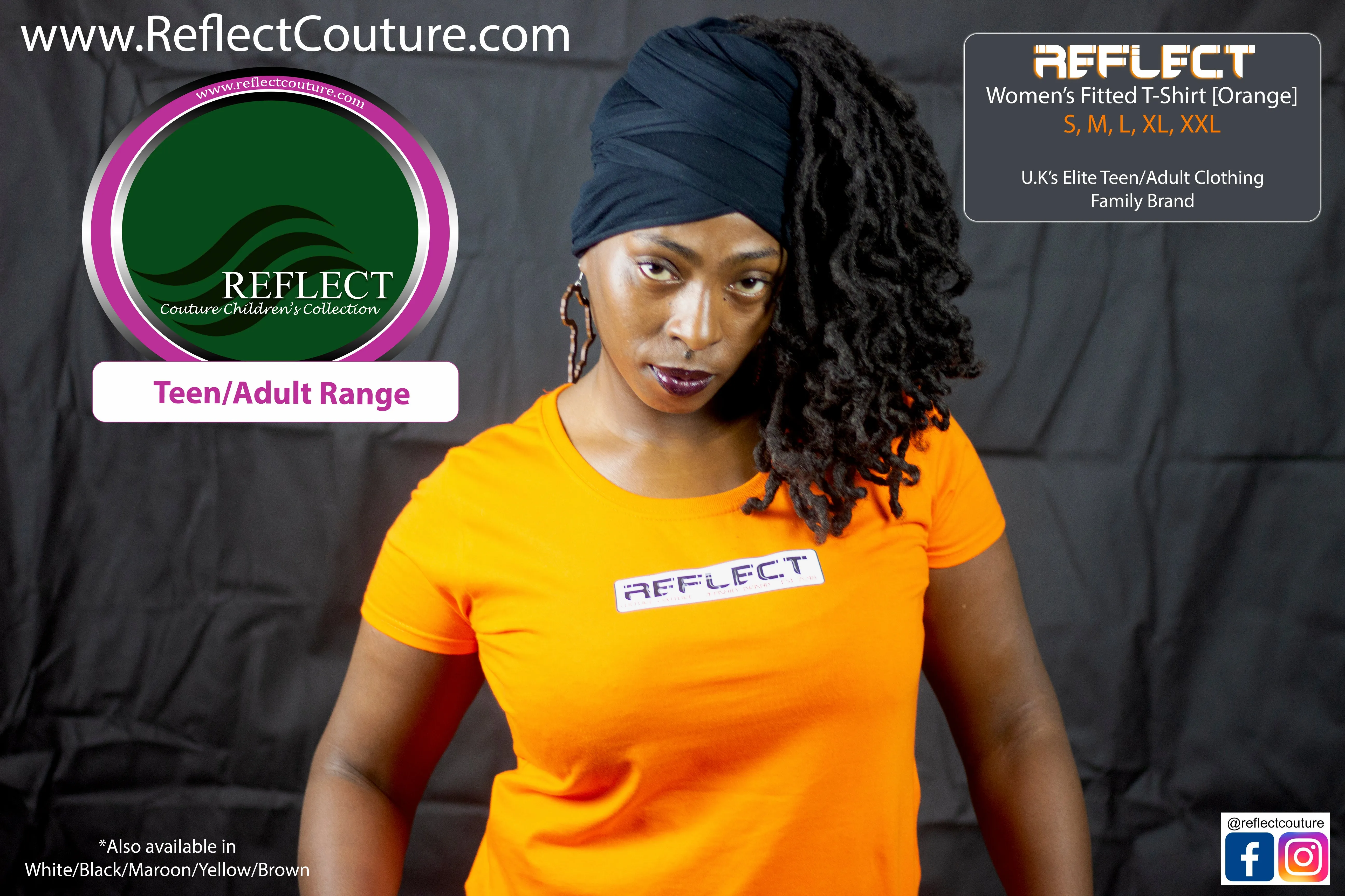 REFLECT Women's Fitted T-Shirt [ORANGE]