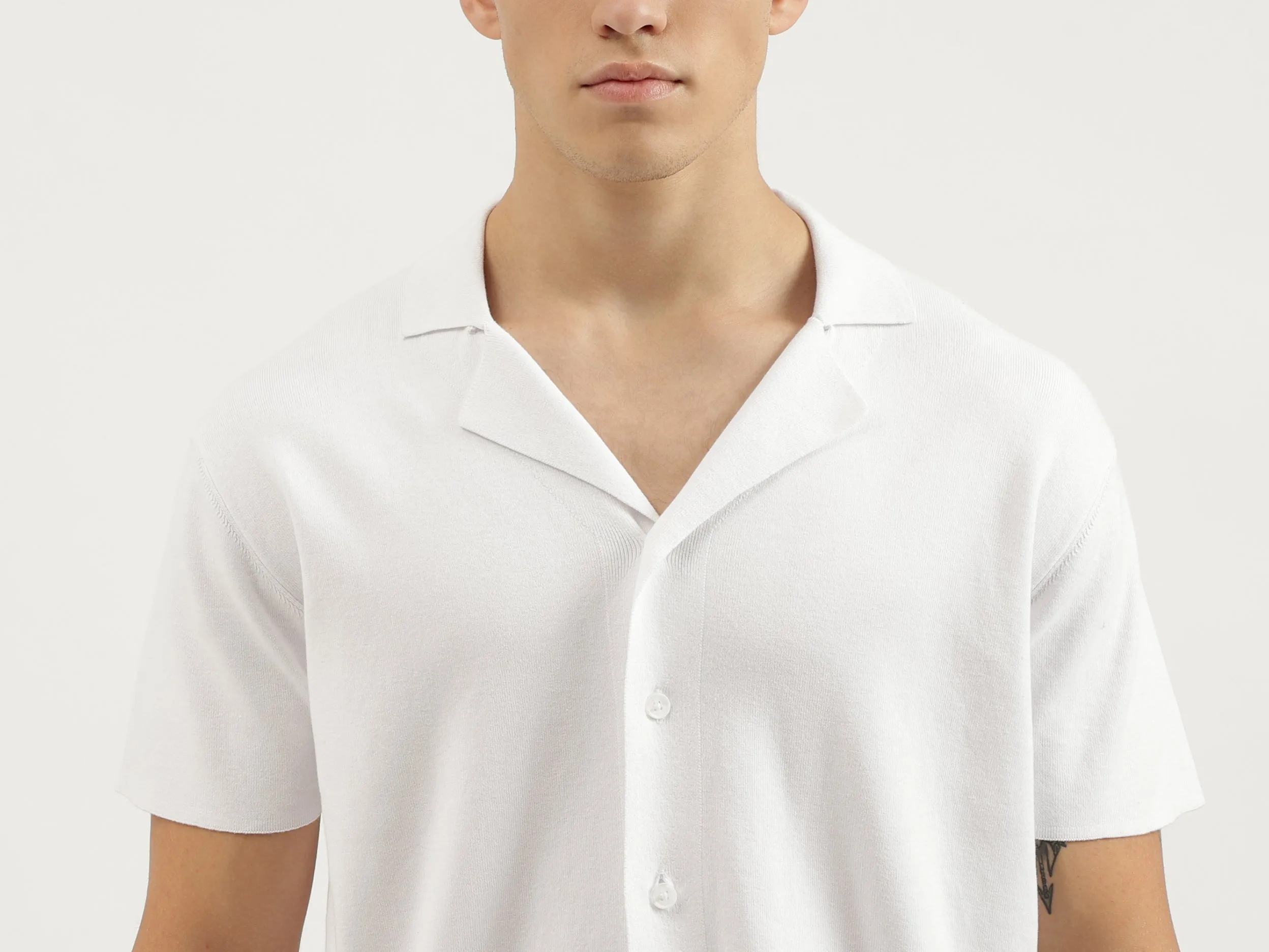 Regular Fit Cuban Collar Solid Shirts