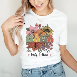Retro Floral Mama T-shirt, Shirt for Mom for Mother's Day, Mama T-Shirt, Mom Shirt for Mom for Mother's Day, Mama T-shirt, Mothers Day Gift