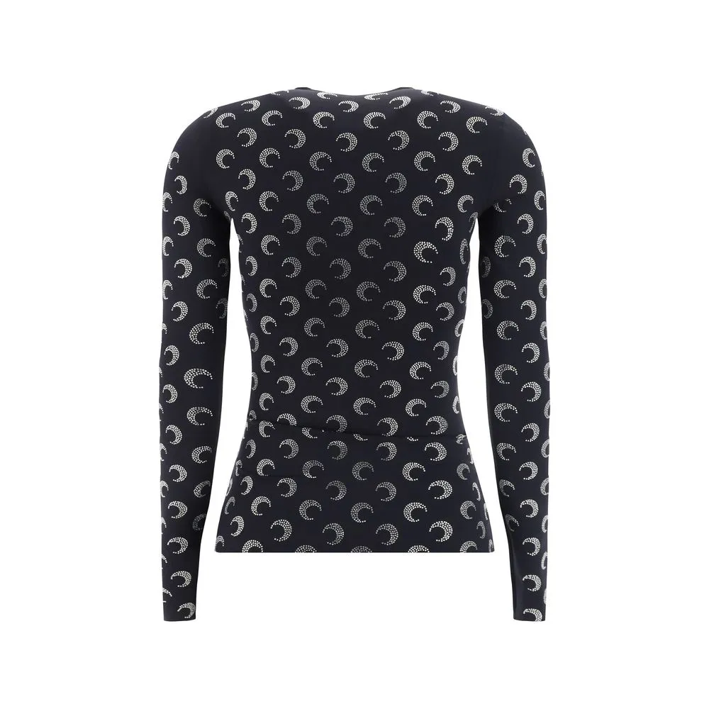 Rhinestoned Moon Top
