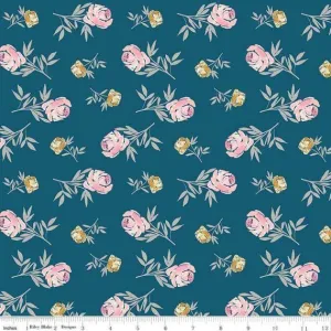 Riley Blake - Blooms & Bobbins - Blooms - Blue