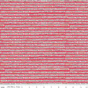 Riley Blake - Vintage Daydream - Vintage Words - Red