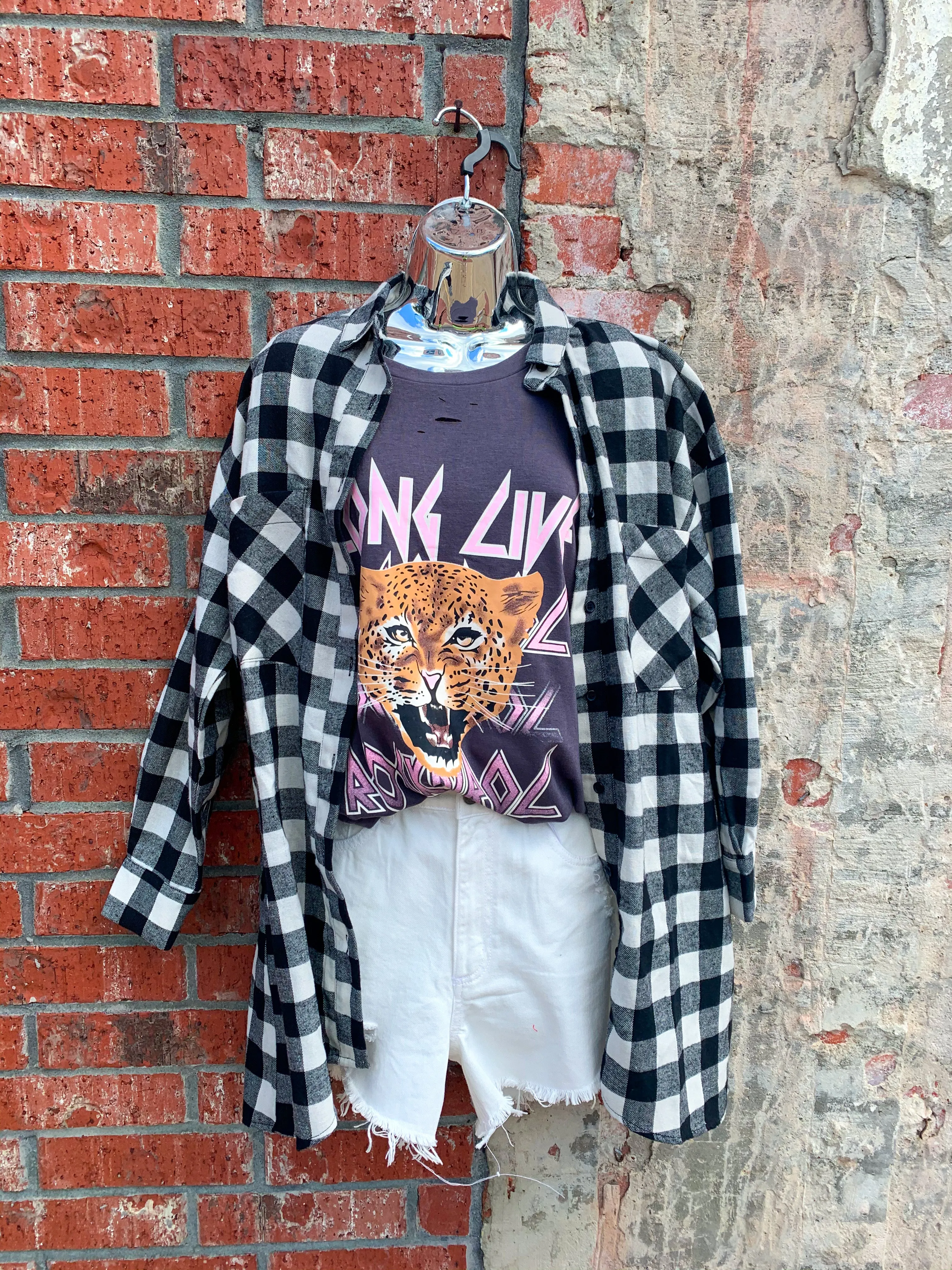 Rock N Roll Distressed: Grey