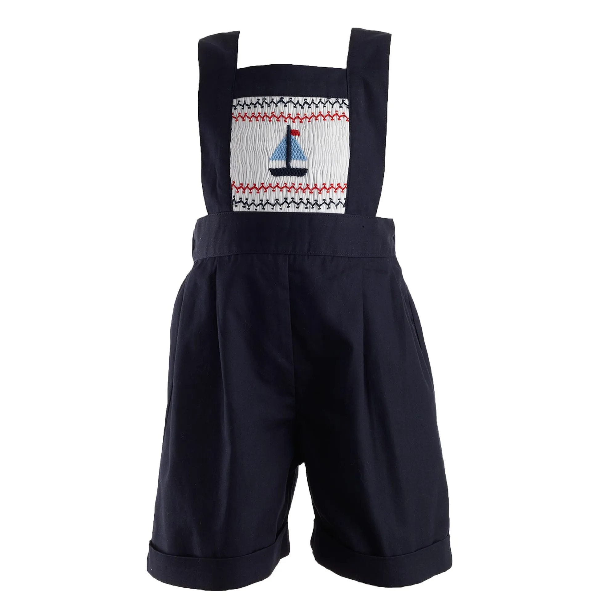 Sailboat Smocked Dungaree