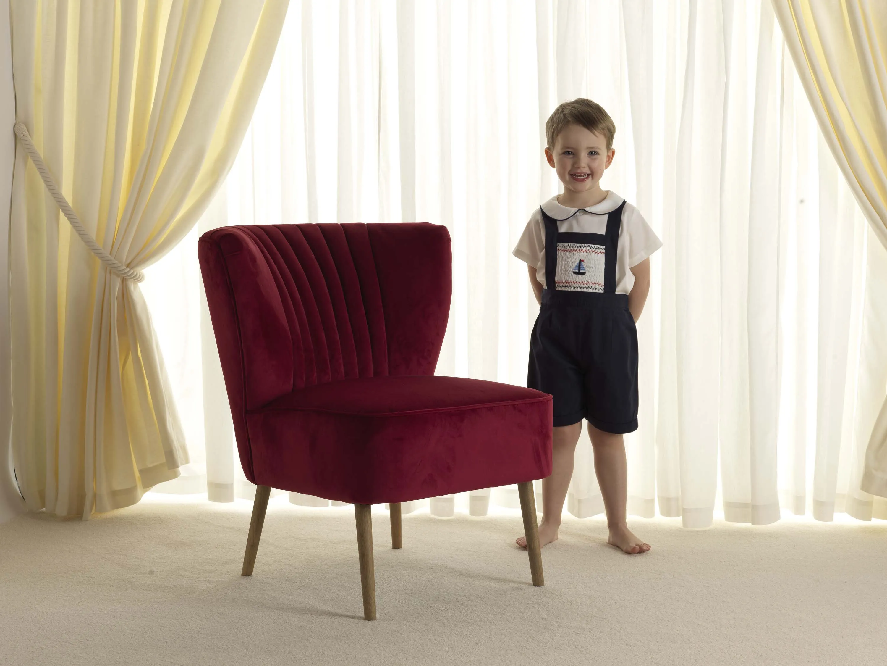 Sailboat Smocked Dungaree