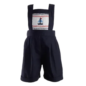 Sailboat Smocked Dungaree