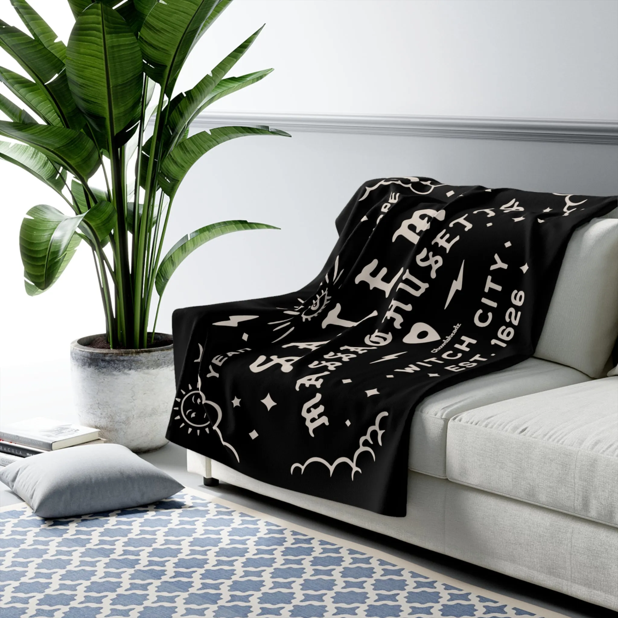 Salem Mass Spirit Board Sherpa Fleece Blanket