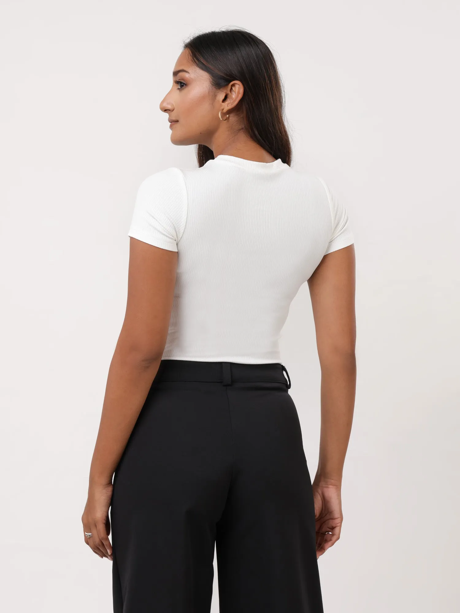 Sam High Neck Fitted T-Shirt