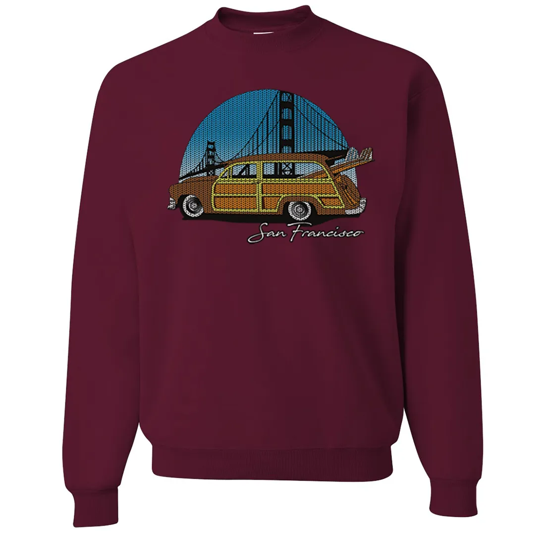 San Francisco Knit Style Woody Crewneck Sweatshirt