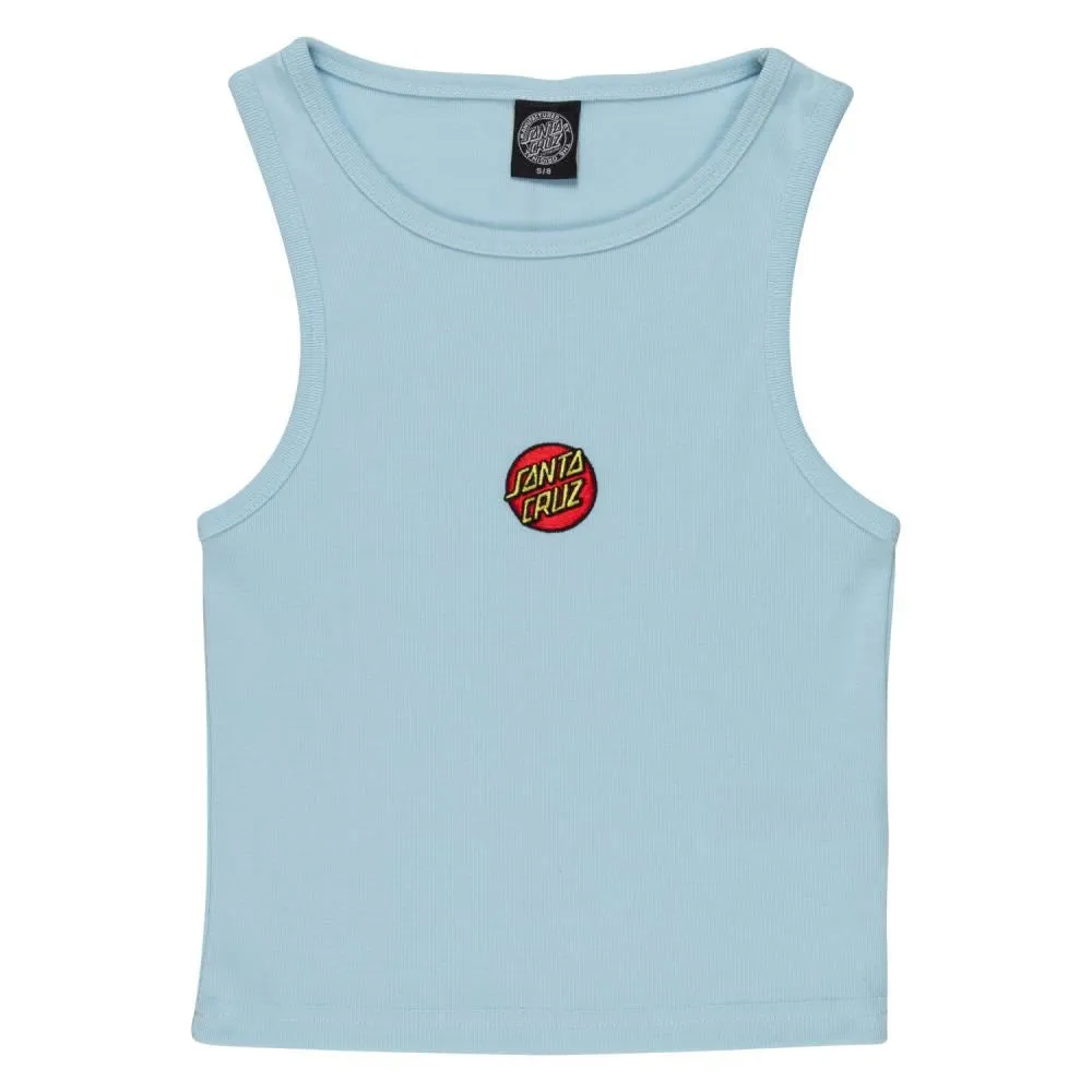 Santa Cruz Womens Vest Classic Dot Emb Tank - Baby Blue