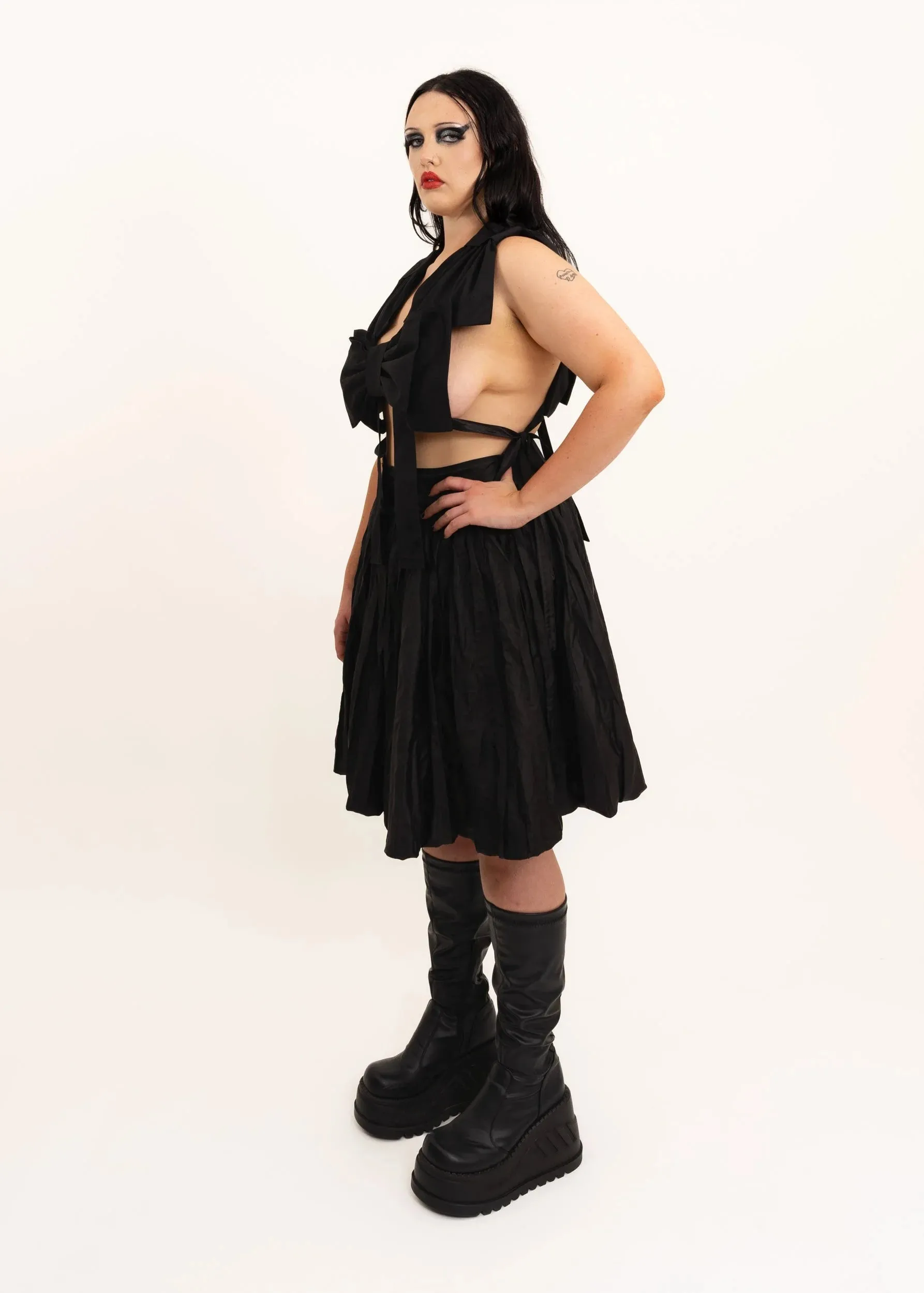Sateen bubble skirt