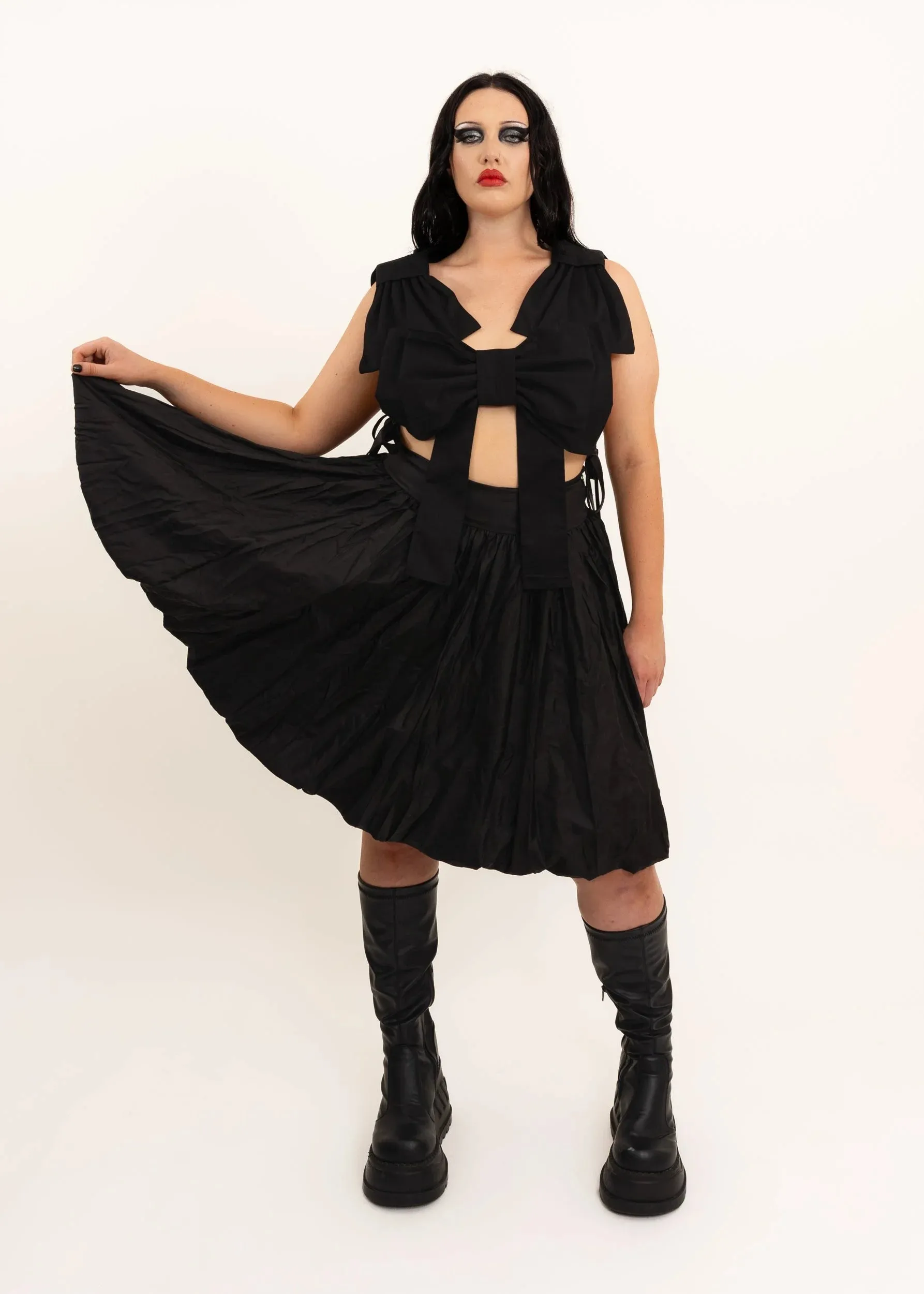 Sateen bubble skirt