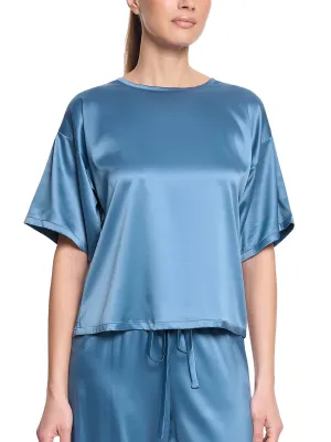 Satin Sleep Tee Bath Time Blue