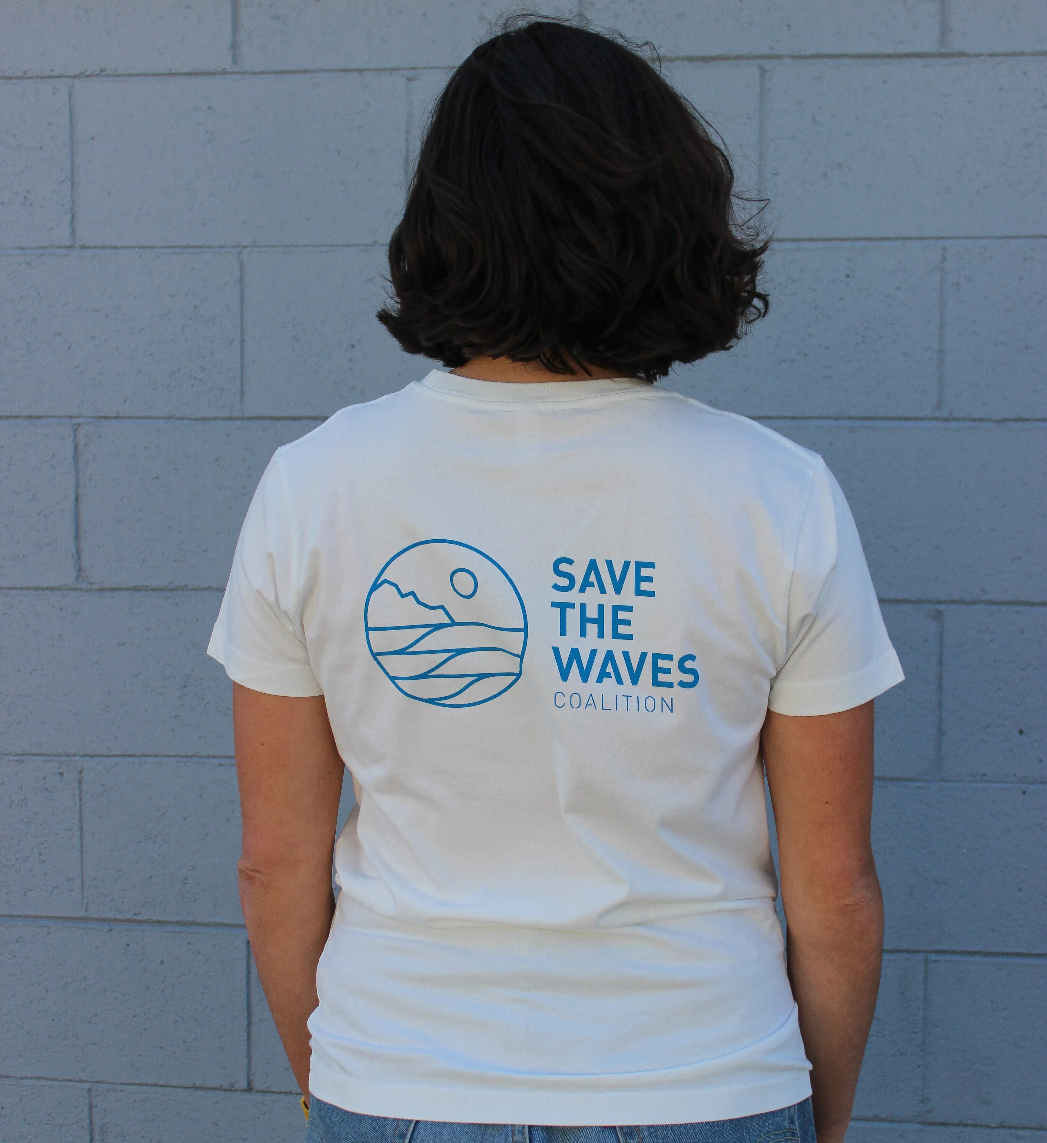 Save The Waves Unisex Classic Logo White Tee