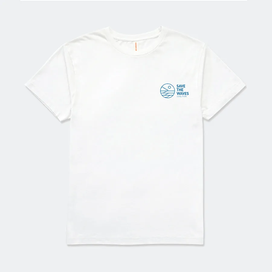 Save The Waves Unisex Classic Logo White Tee