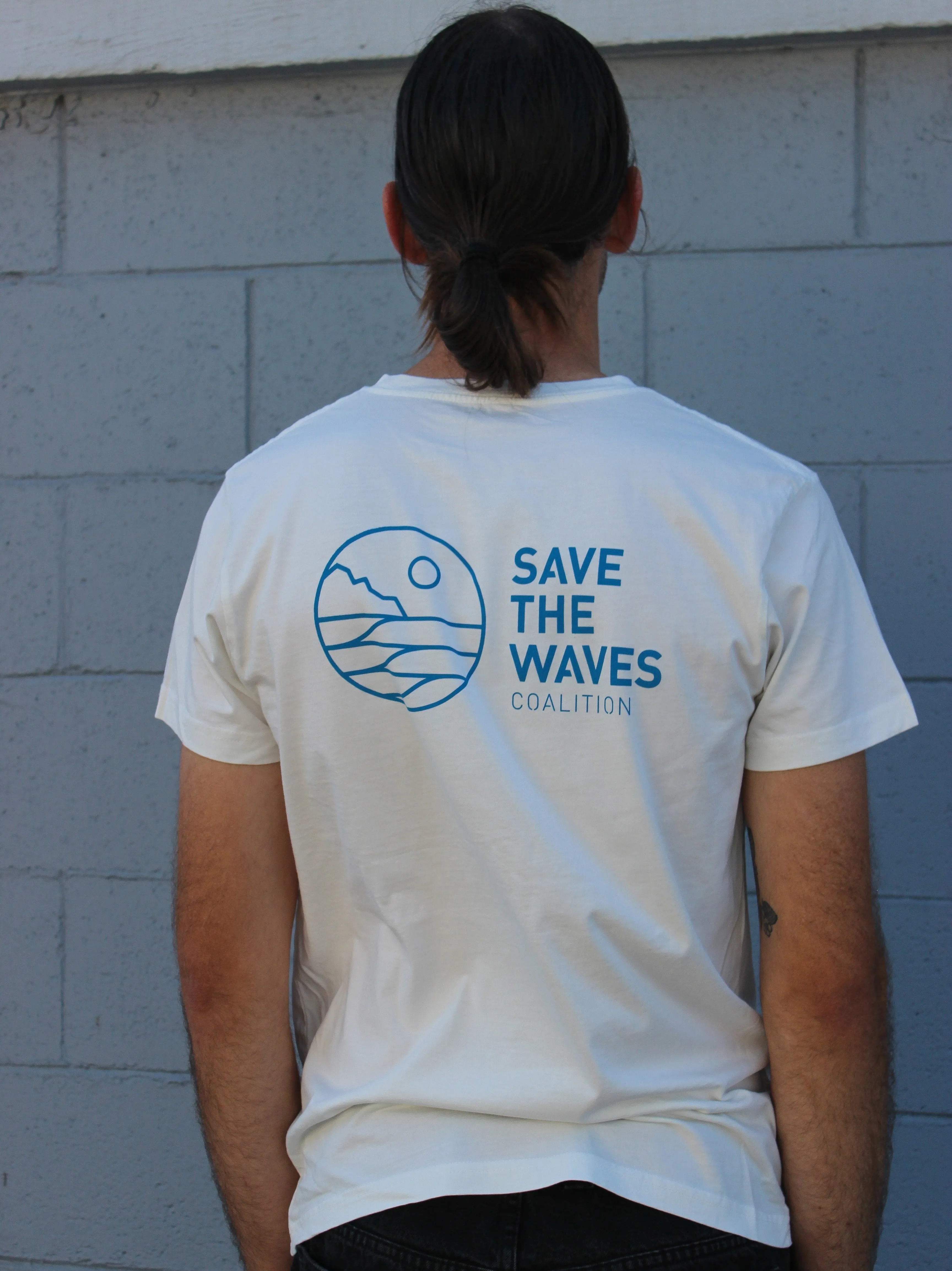Save The Waves Unisex Classic Logo White Tee