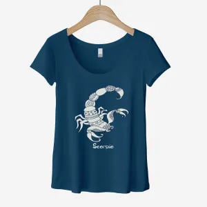 Scorpio Zodiac Symbol: The Scorpion - Women’s Flex Scoop Neck Tee