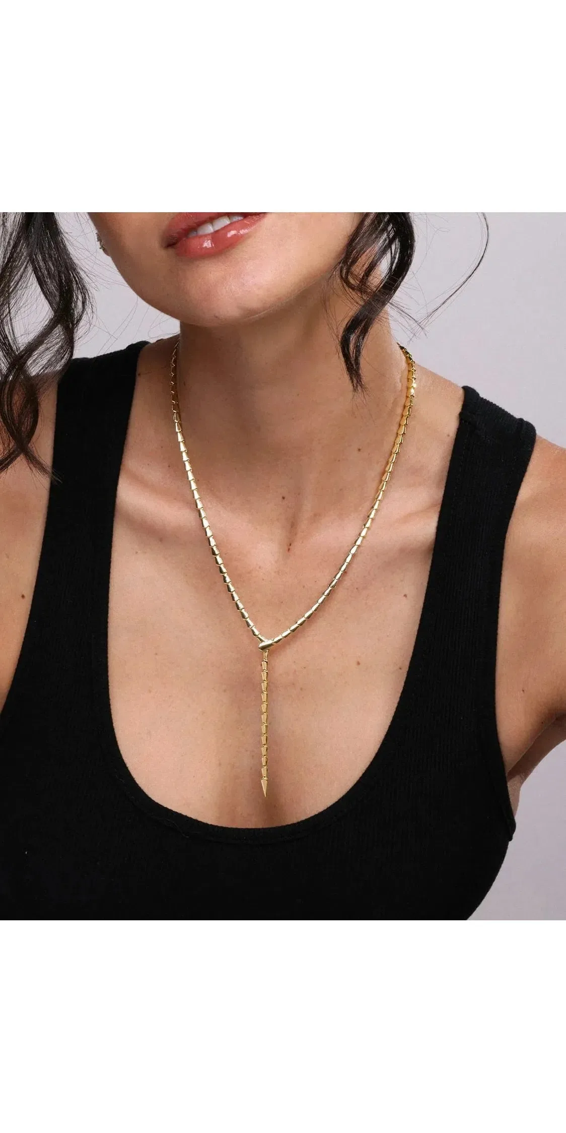 Serpent Lariat Necklace