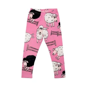 Sheep Leggings - Pink - 1 Left Size 8-10 years