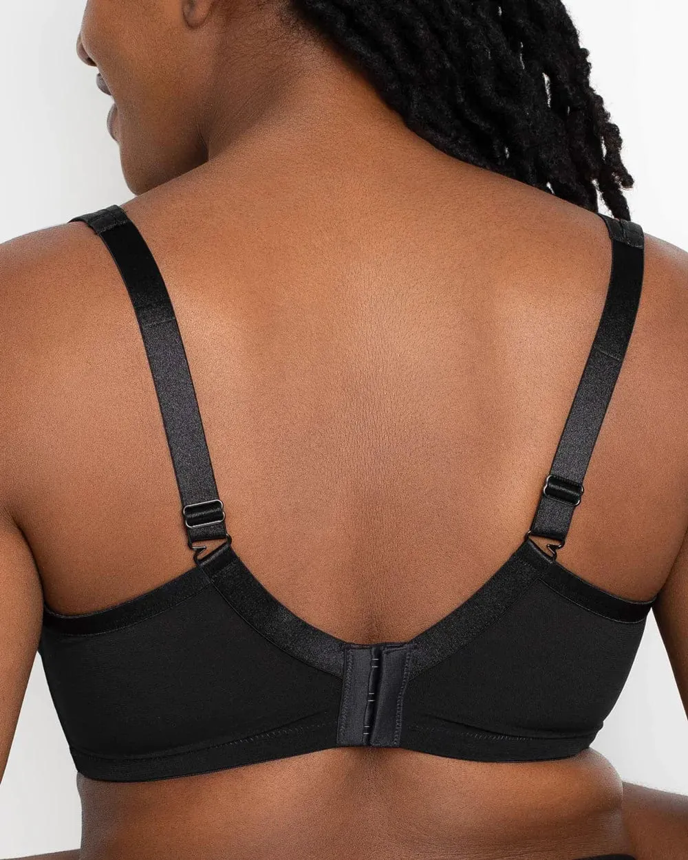 Sheer Mesh Plunge T-Shirt Bra - Black