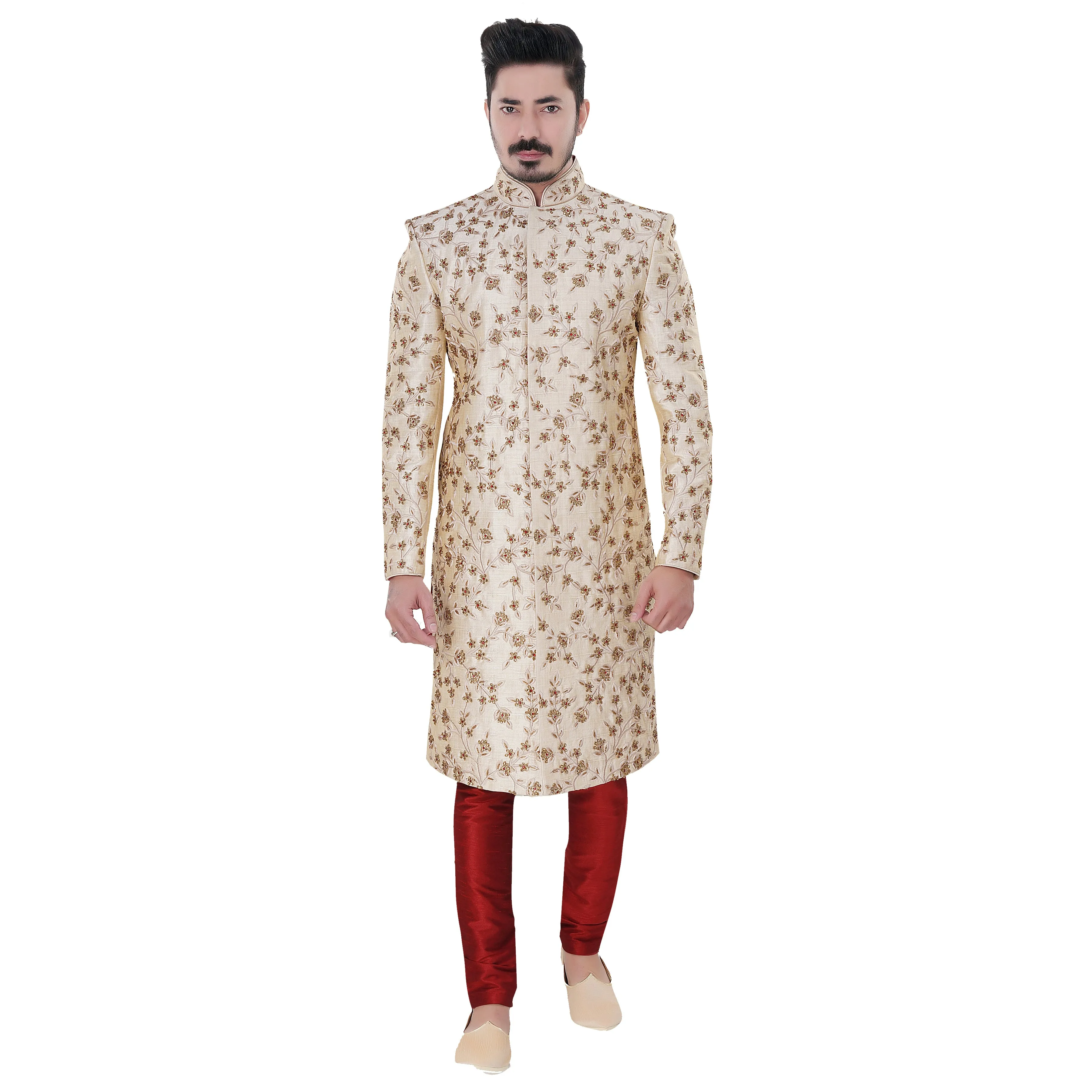 Sherwani (Custom Tailored) - (D.No.-1216)