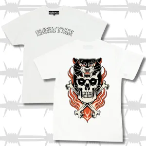 Skull Panther Tee - White