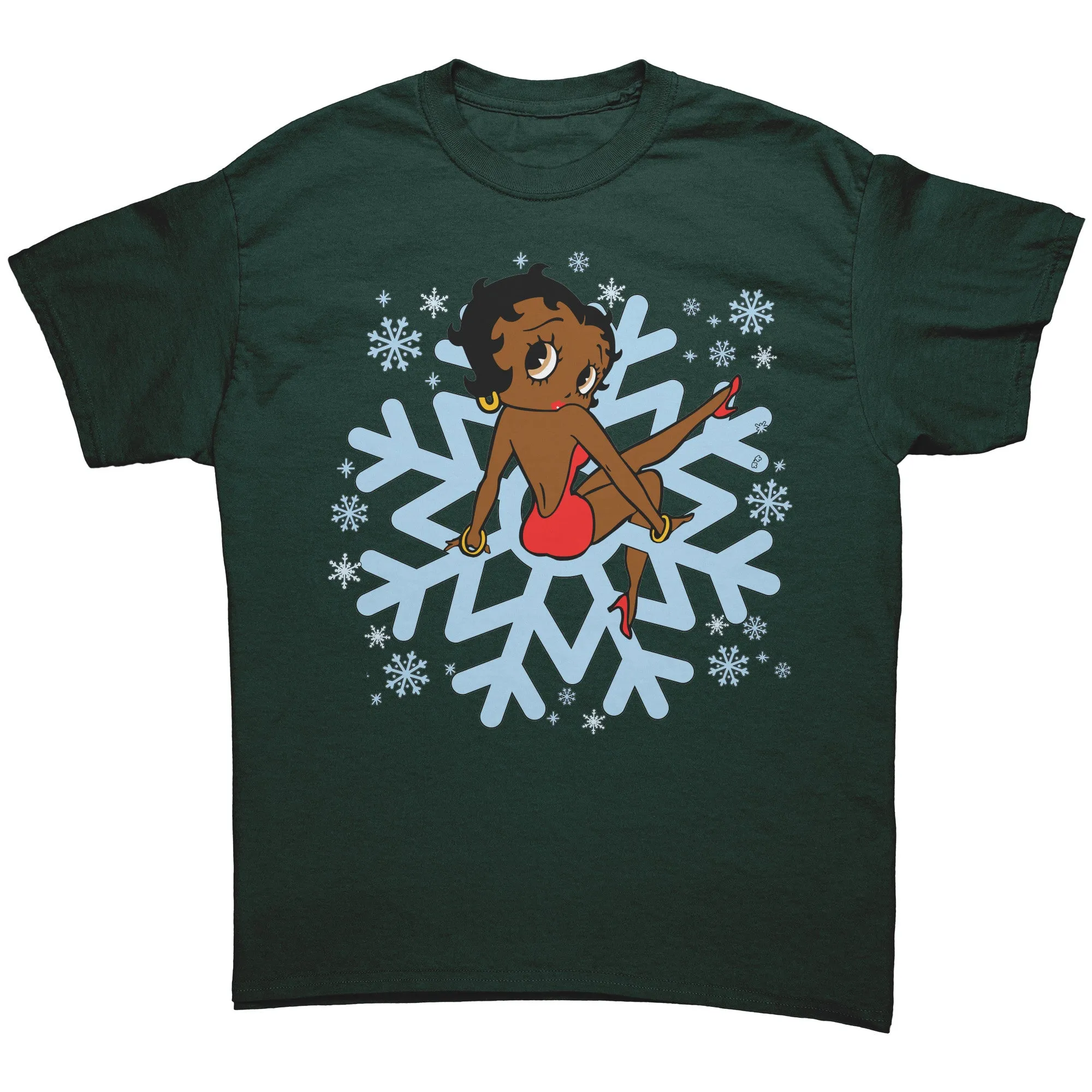 Snowflakes Shirt, Betty Boop Shirt, Christmas Shirt, Snowflake Christmas T-Shirt For Women, Snowflakes Design Shirt, Christmas Gift For Her