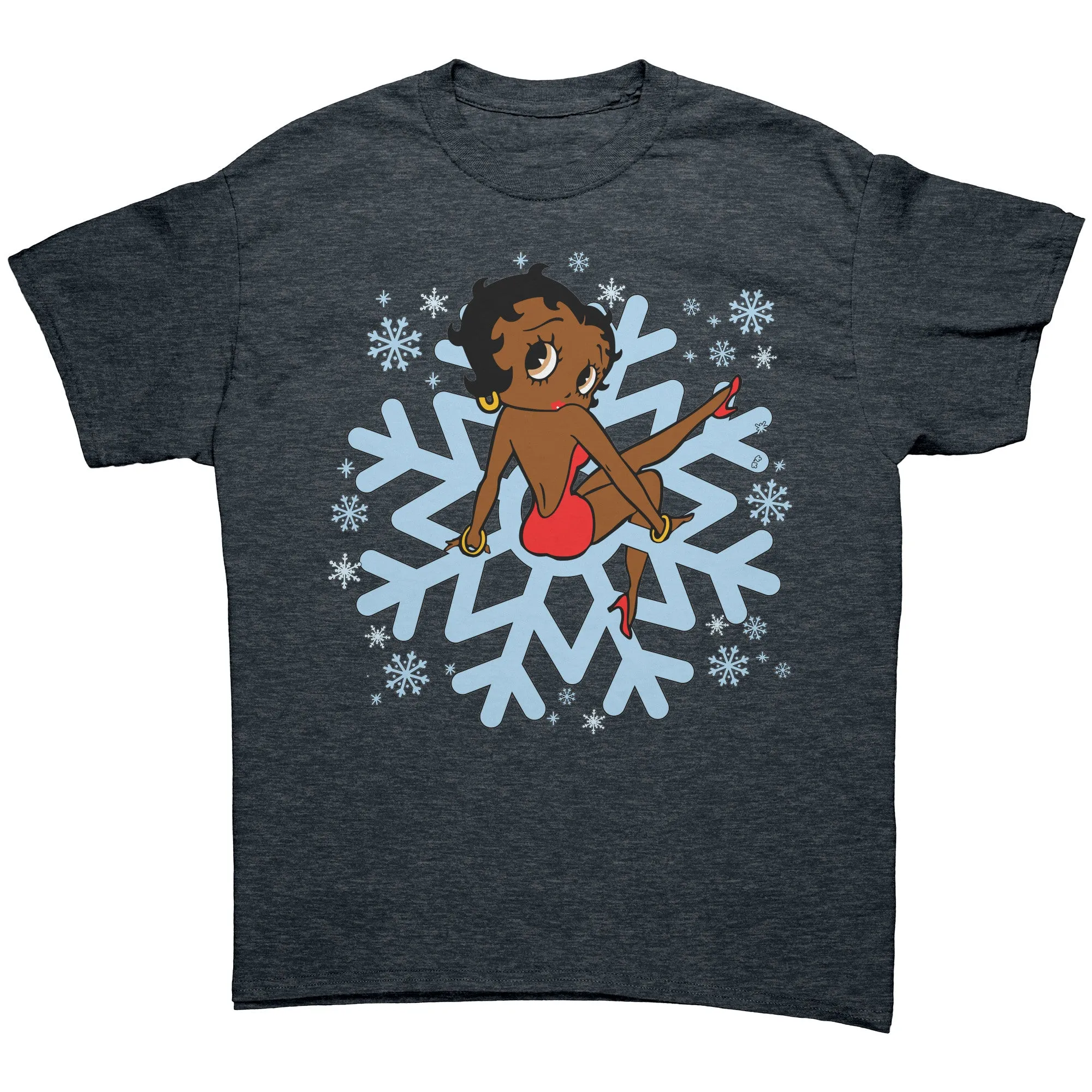 Snowflakes Shirt, Betty Boop Shirt, Christmas Shirt, Snowflake Christmas T-Shirt For Women, Snowflakes Design Shirt, Christmas Gift For Her