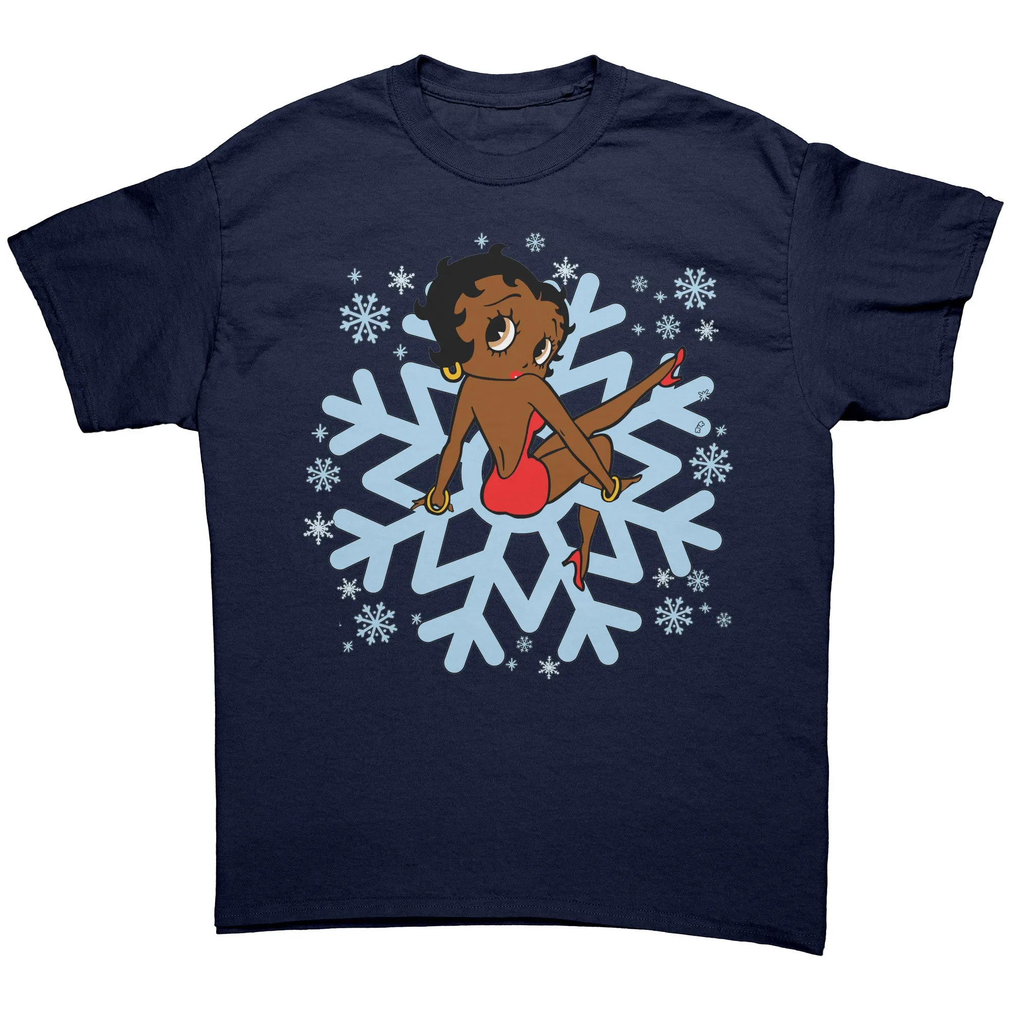 Snowflakes Shirt, Betty Boop Shirt, Christmas Shirt, Snowflake Christmas T-Shirt For Women, Snowflakes Design Shirt, Christmas Gift For Her