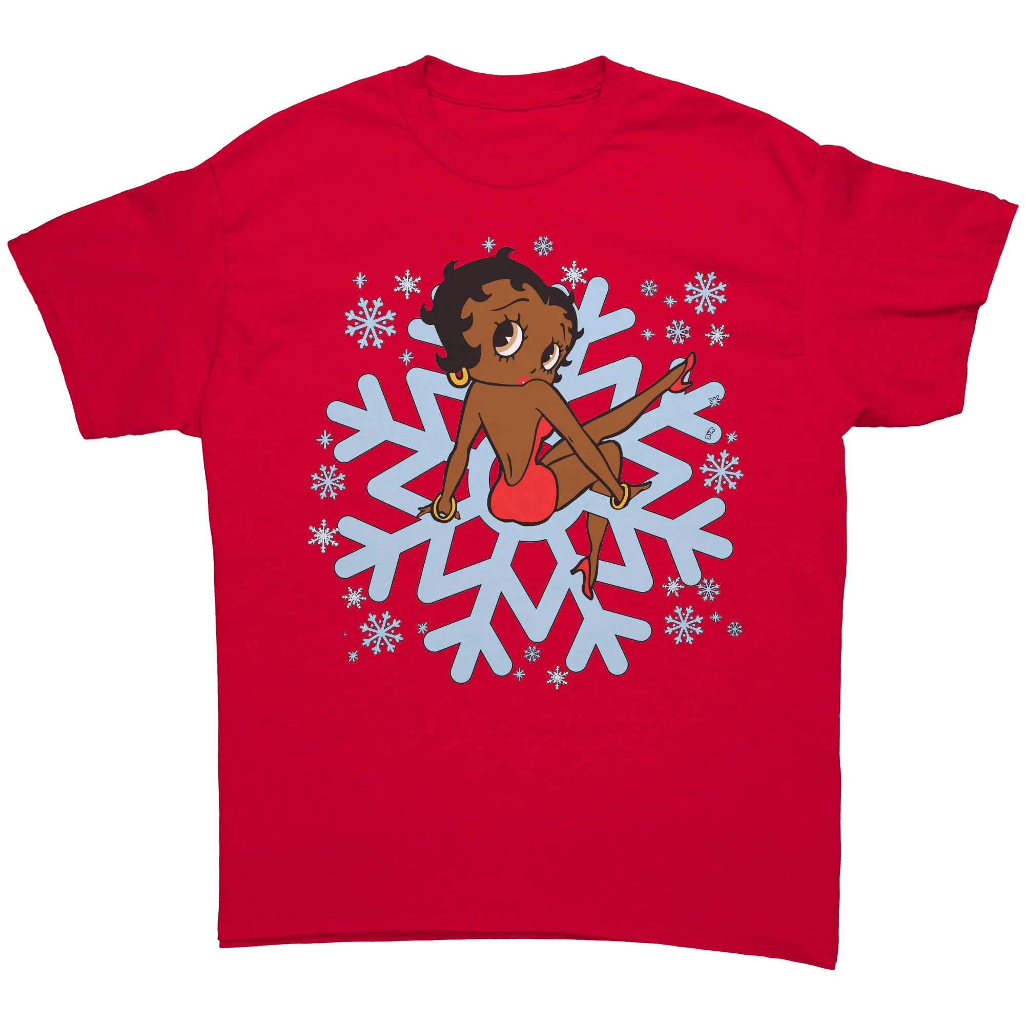 Snowflakes Shirt, Betty Boop Shirt, Christmas Shirt, Snowflake Christmas T-Shirt For Women, Snowflakes Design Shirt, Christmas Gift For Her