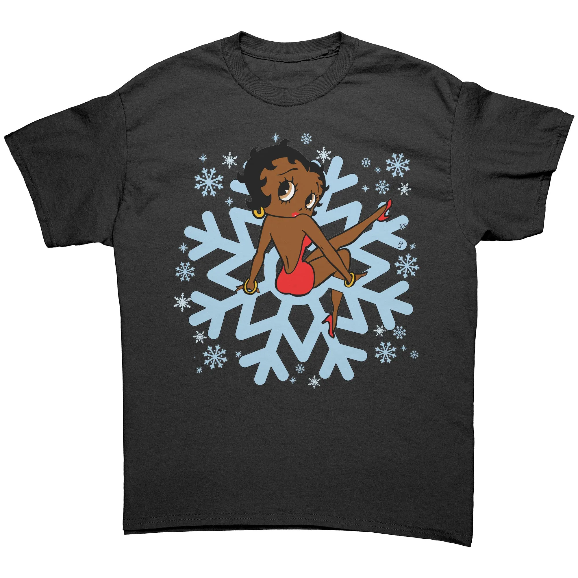 Snowflakes Shirt, Betty Boop Shirt, Christmas Shirt, Snowflake Christmas T-Shirt For Women, Snowflakes Design Shirt, Christmas Gift For Her