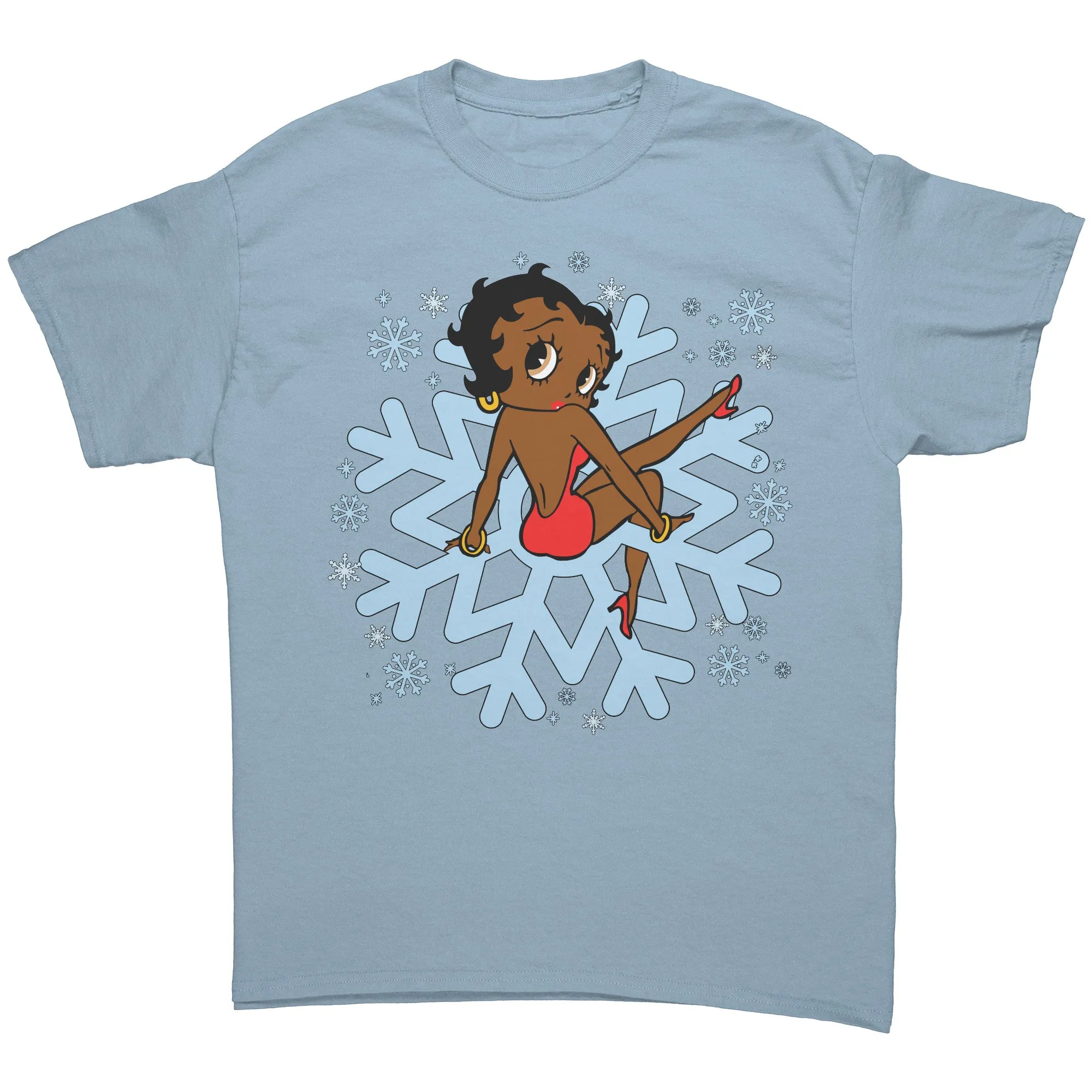 Snowflakes Shirt, Betty Boop Shirt, Christmas Shirt, Snowflake Christmas T-Shirt For Women, Snowflakes Design Shirt, Christmas Gift For Her