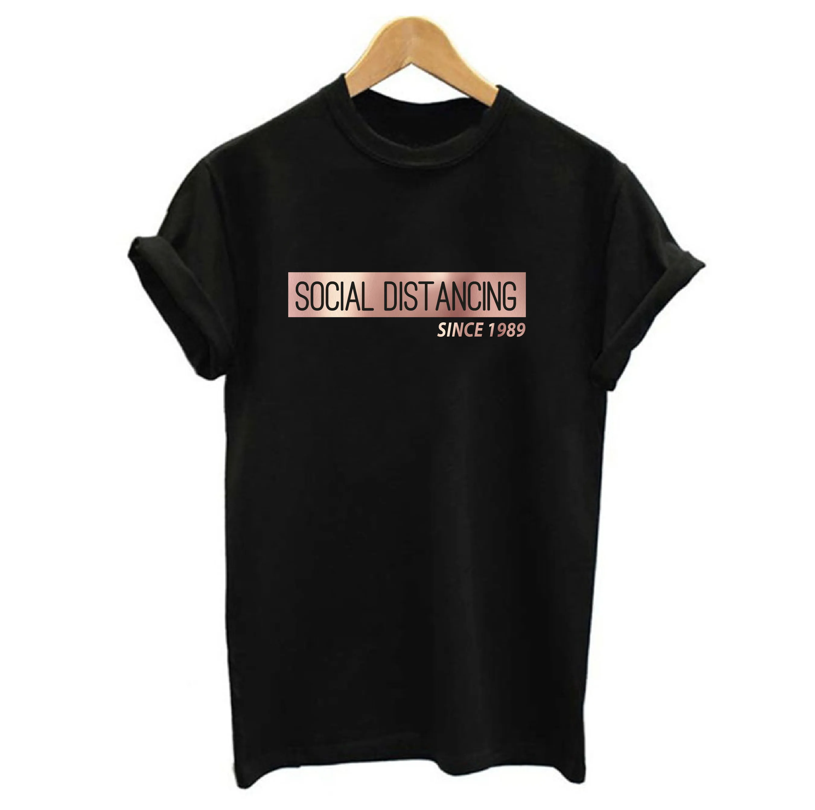 Social Distancing Since Custom Year T-shirt