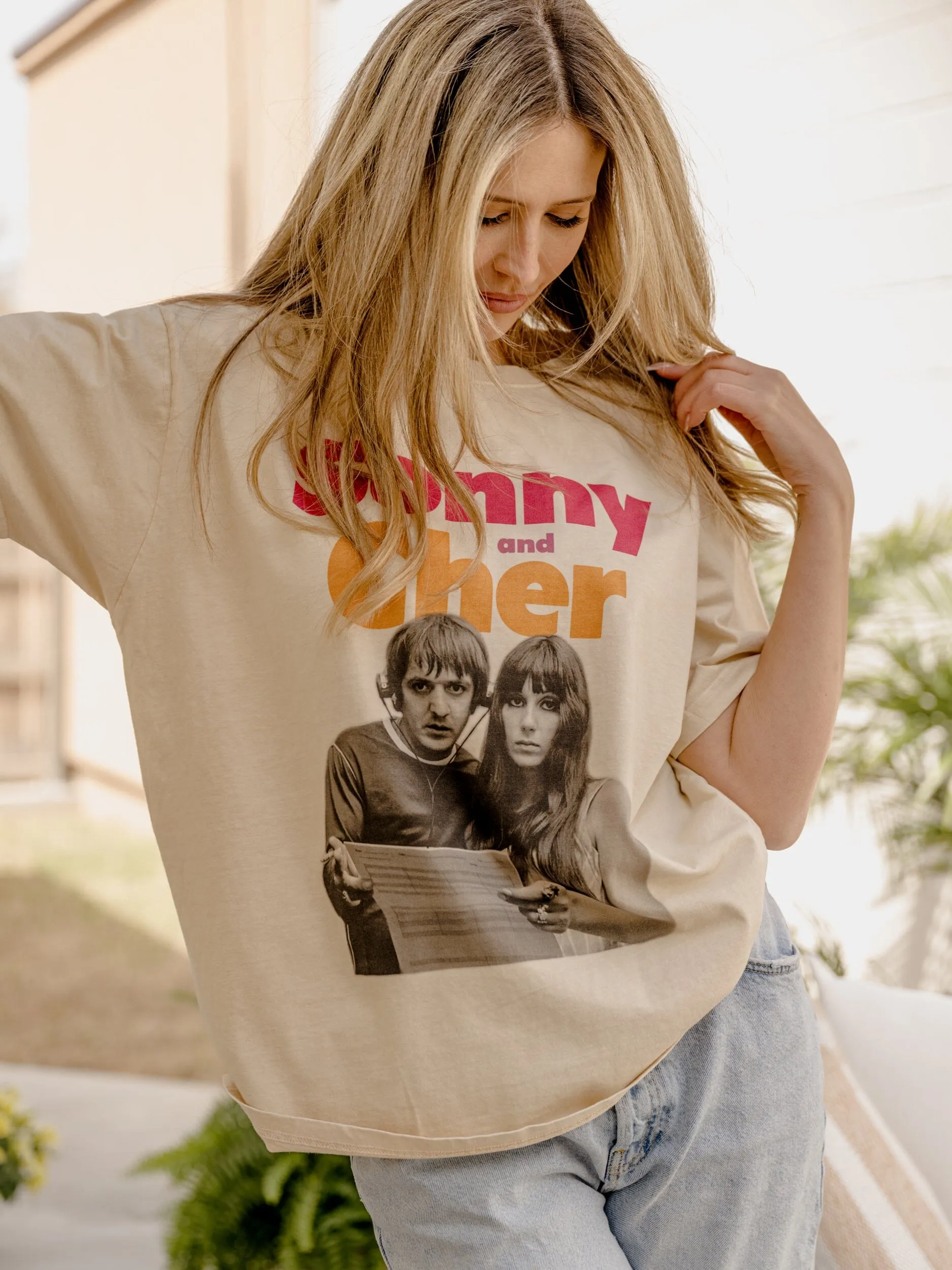 Sonny & Cher Bold Off White Hi-Dive Tee