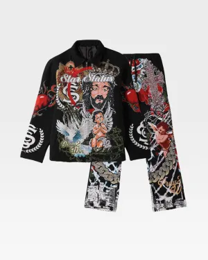 Star Status Jacket Sweatpants set in Black