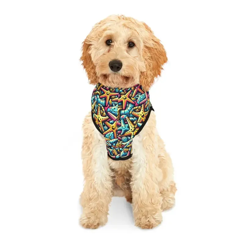 Starfish Pattern Dog Hoodie for Furry Ocean Lovers