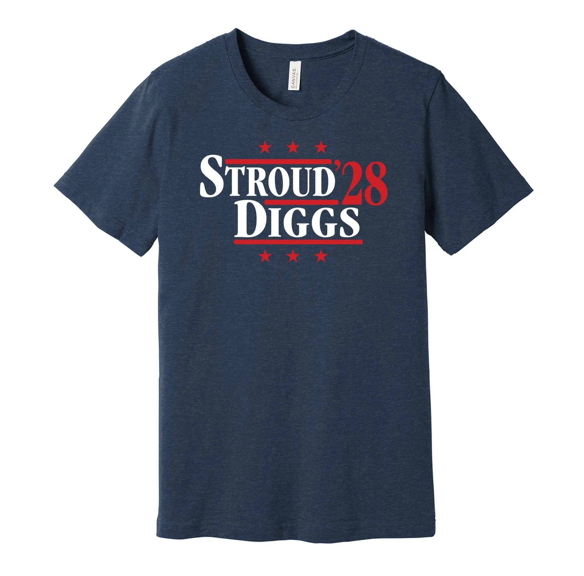 Stroud & Diggs '28 - Houston Football Legends Political Campaign Parody T-Shirt - Hyper Than Hype Shirts