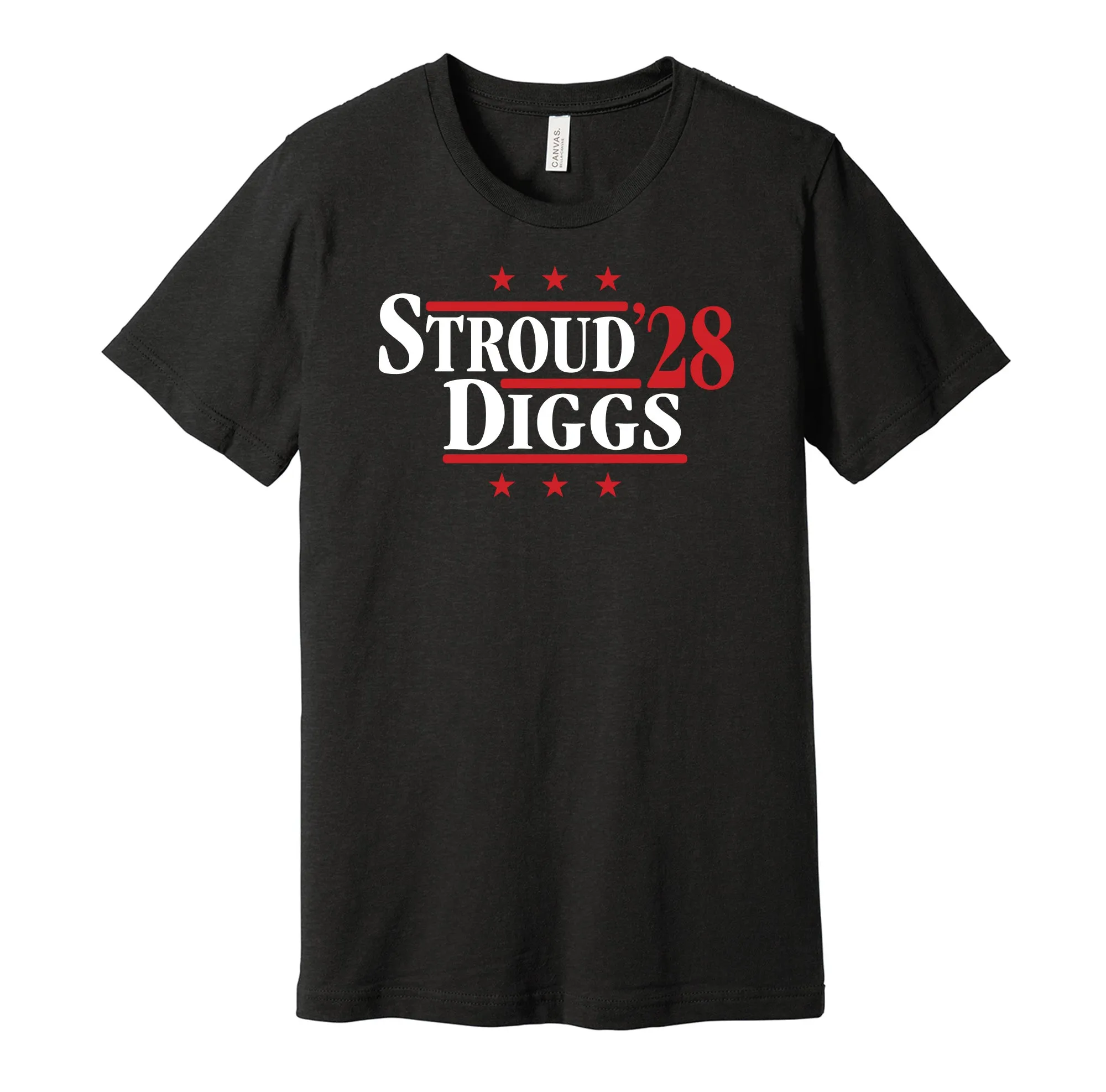 Stroud & Diggs '28 - Houston Football Legends Political Campaign Parody T-Shirt - Hyper Than Hype Shirts