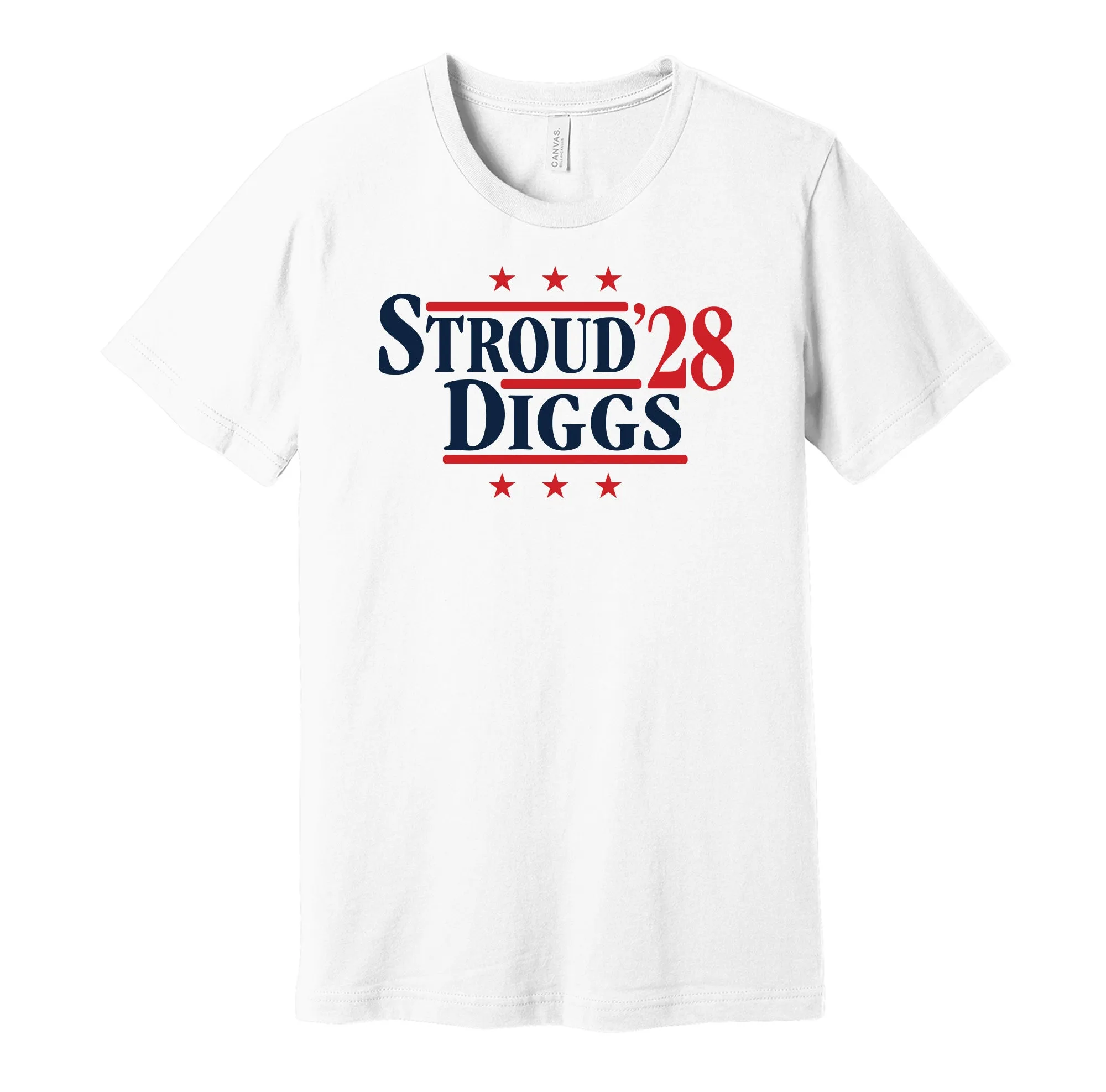 Stroud & Diggs '28 - Houston Football Legends Political Campaign Parody T-Shirt - Hyper Than Hype Shirts