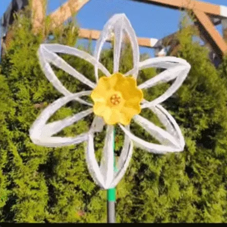 Sunflower & Daffodil Spin Magic Self-Adjusting Wind Turbines