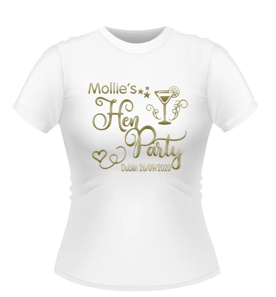 Sweet Design Personalised Hen Party T-Shirt