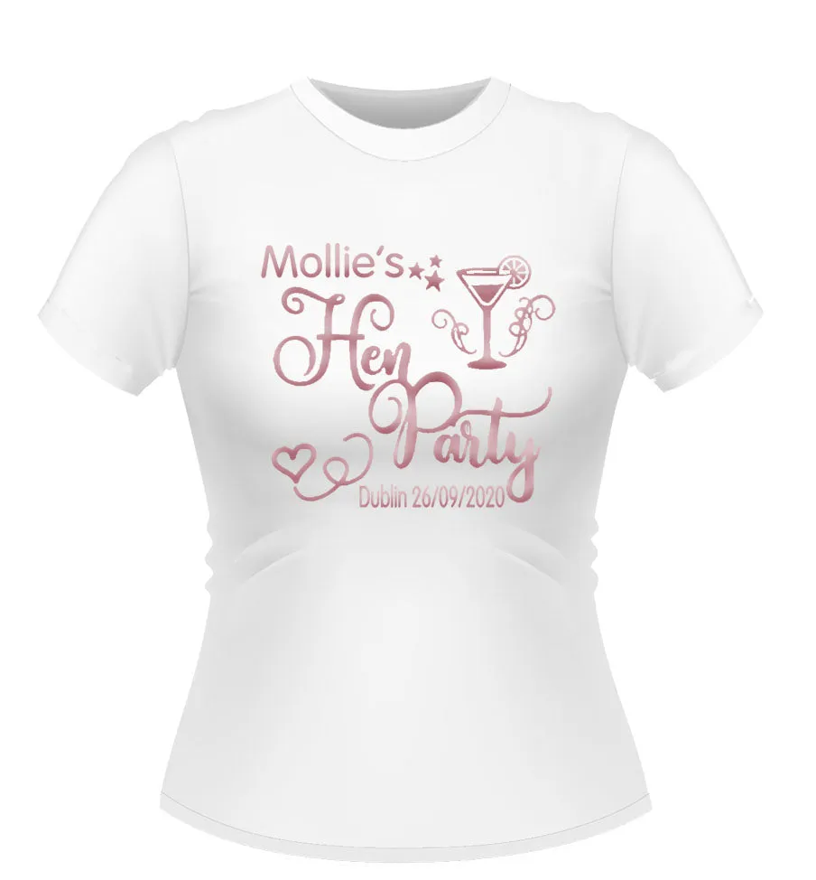 Sweet Design Personalised Hen Party T-Shirt