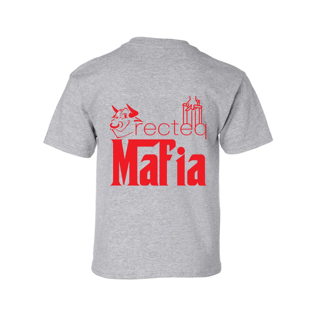 Tall Mafia T-Shirt Front Corner/Full Back