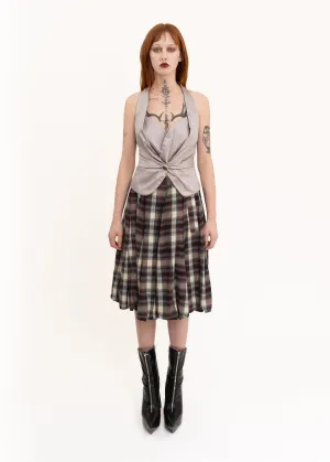 Tartan balloon skirt