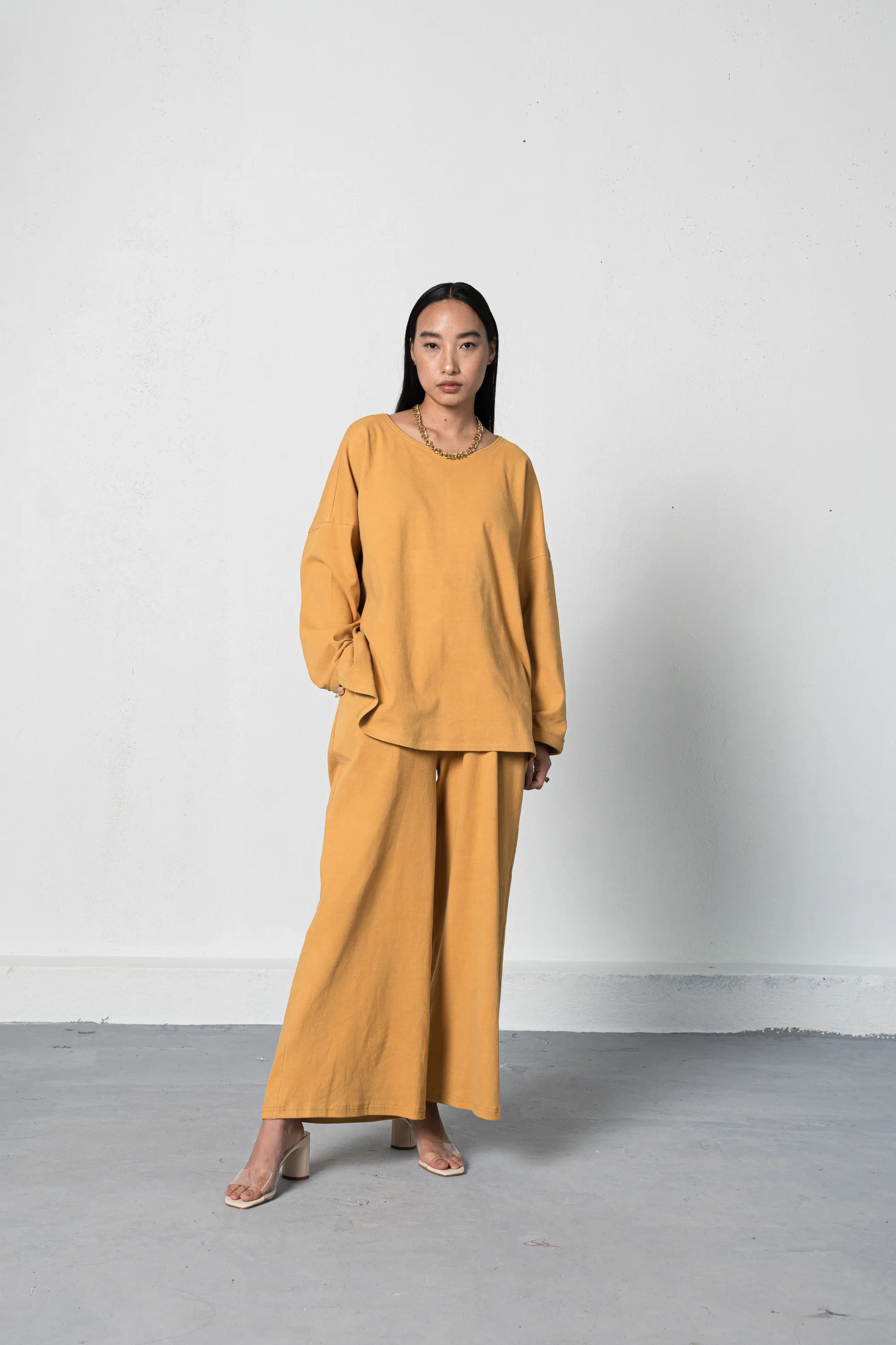 The Dawn organic cotton knit rib full sleeve top