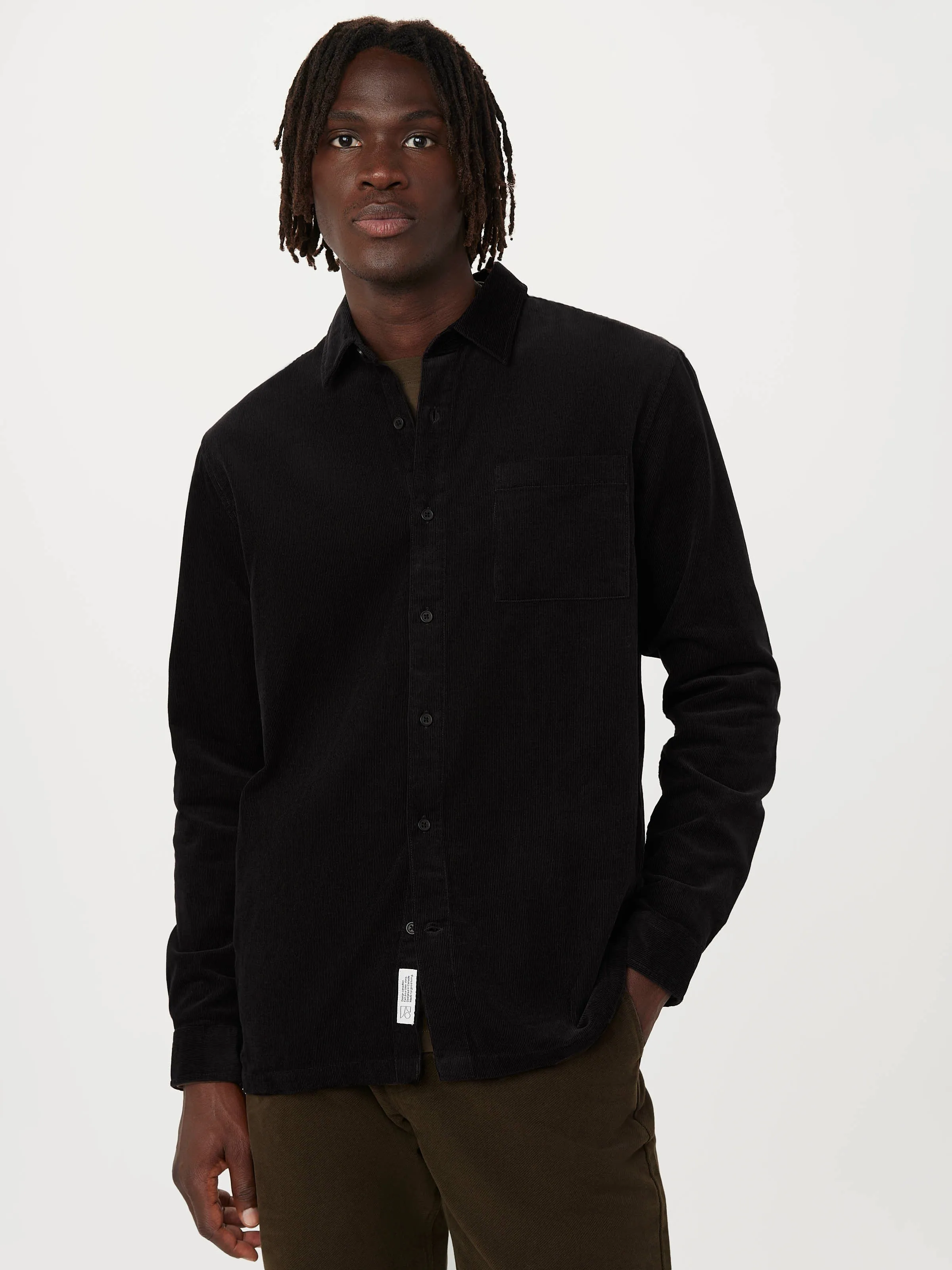 The Fine Corduroy Shirt in Black