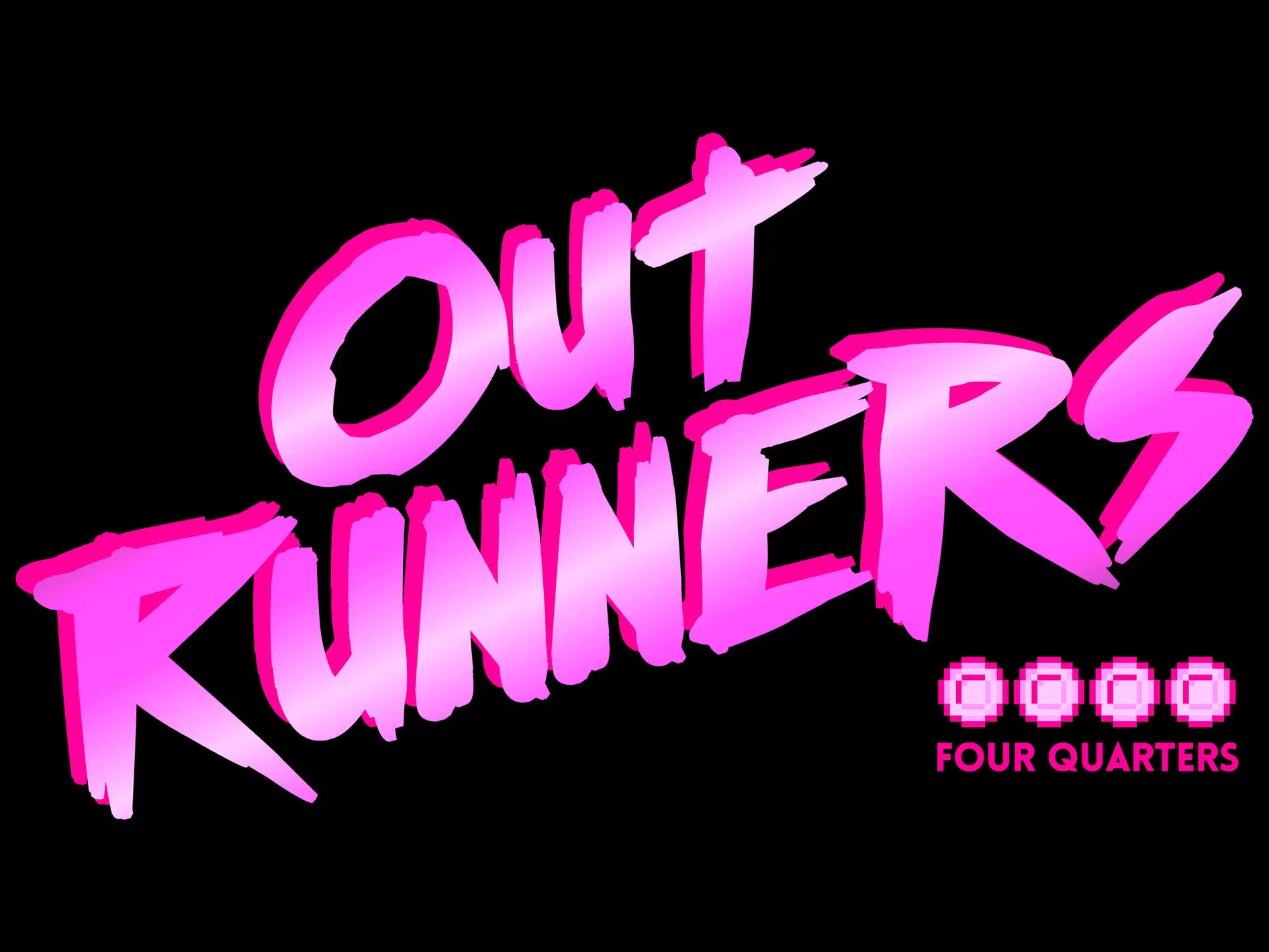 The Four Quarters Logo Outrunners Official Women's T-shirt (Black)