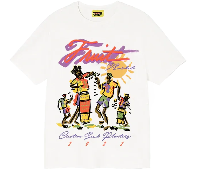 The Fruit Mkt Peace and Freedom Tee 'White'