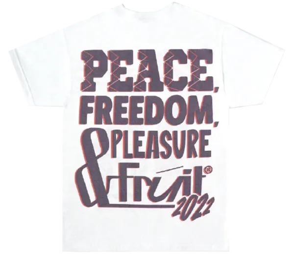 The Fruit Mkt Peace and Freedom Tee 'White'