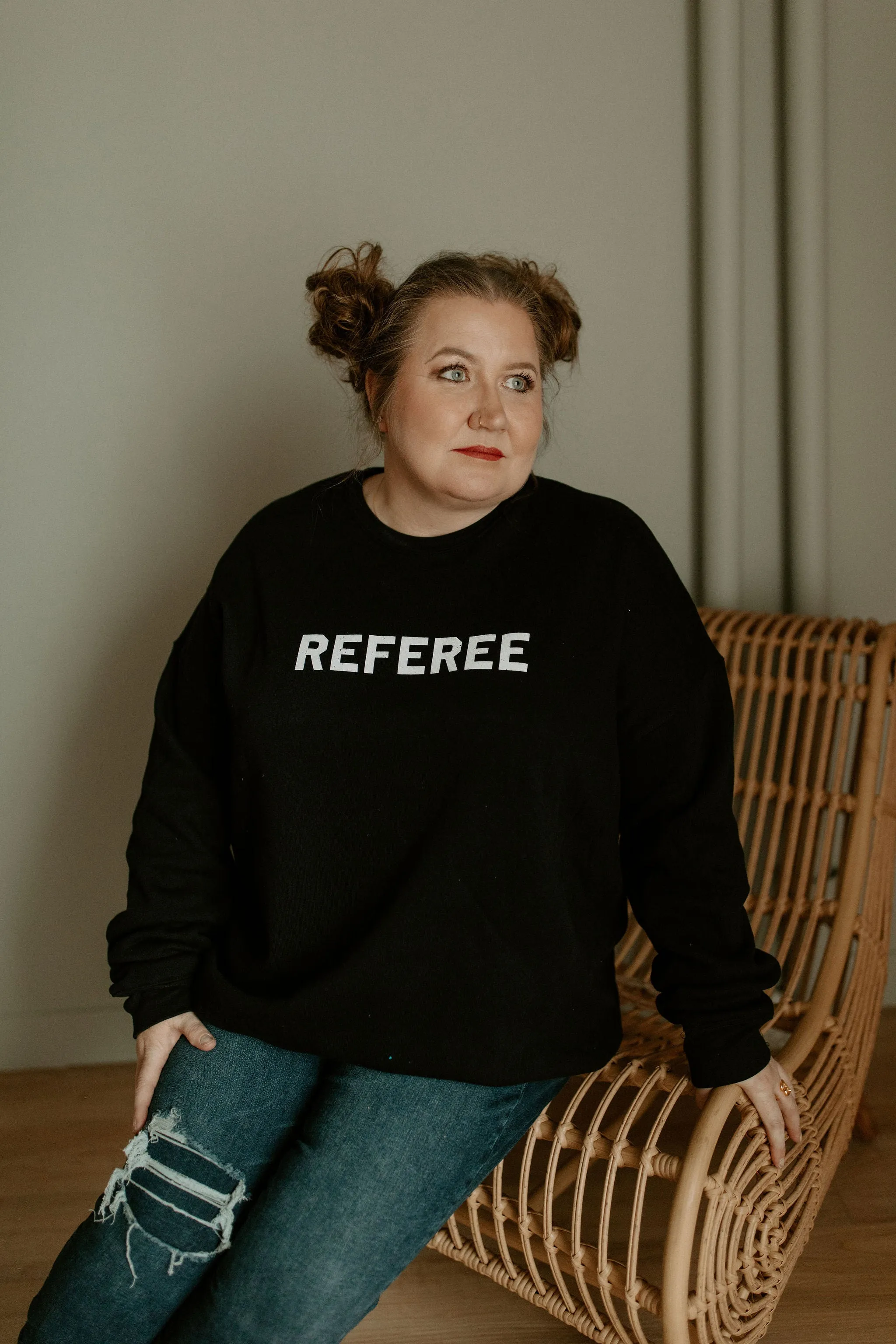 The Referee Sweatshirt - Black - PLUS